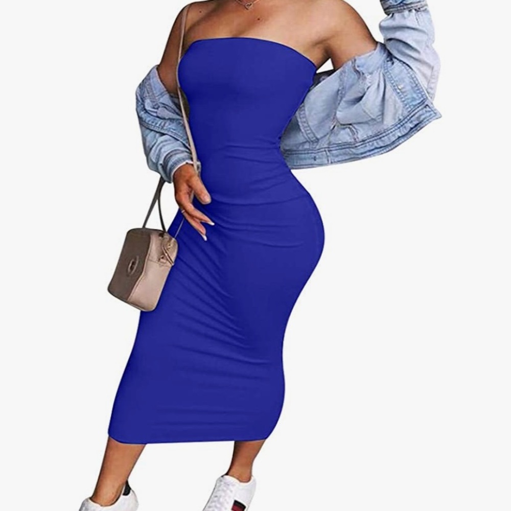 2 TUBE TOP MIDI DRESSES